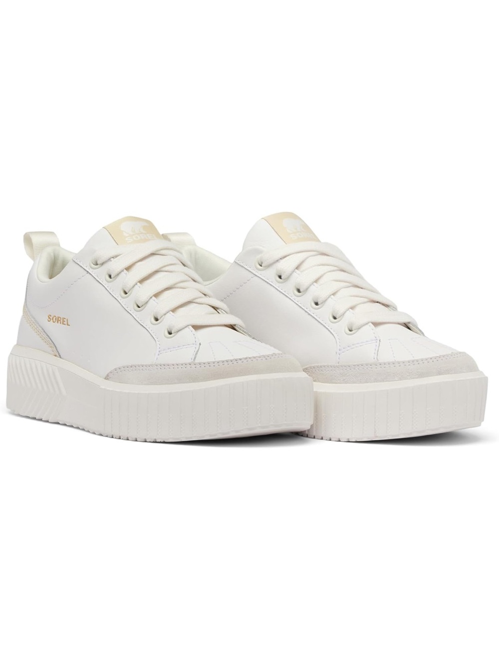 SOREL Women's ONA AVE Low Sneaker Cream/Tan Platform Lace-Up size 7 nwt - Picture 7 of 11